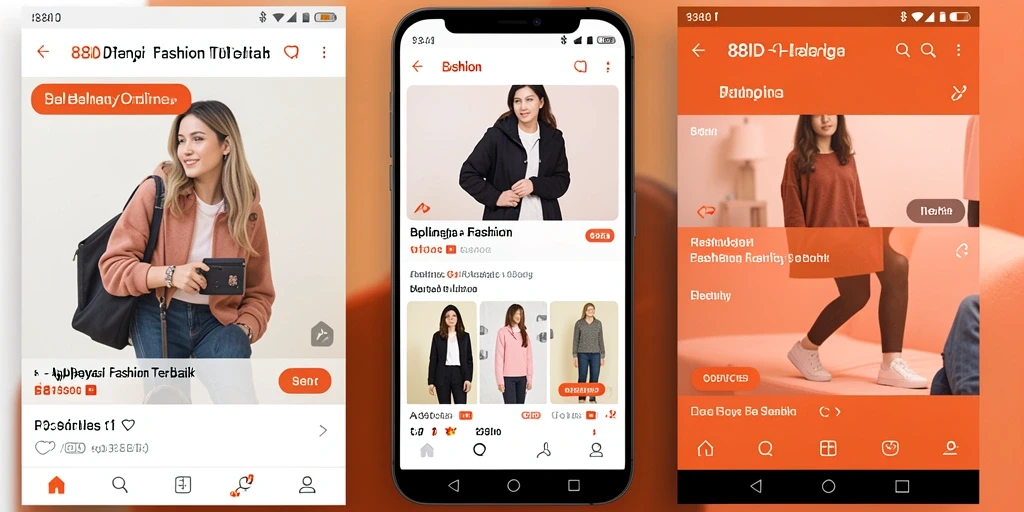 Antarmuka utama aplikasi 88ID yang stylish dan mudah digunakan untuk belanja fashion.