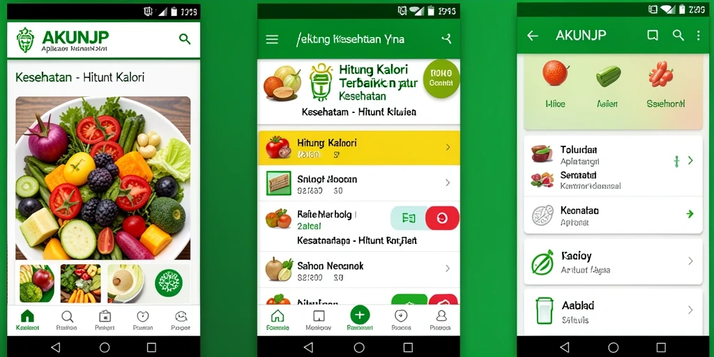 Tampilan antarmuka AKUNJP yang menarik dan fungsional untuk menghitung kalori.