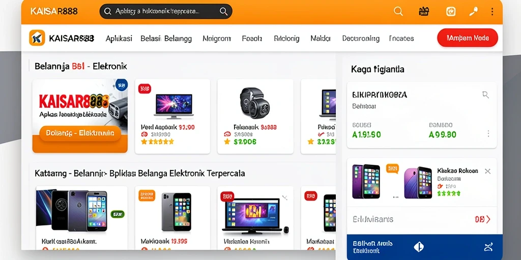 Tampilan antarmuka aplikasi KAISAR888 yang modern dan fungsional.