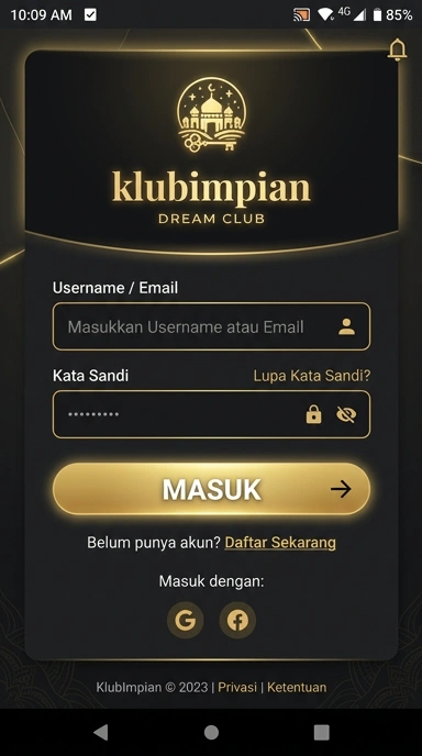 Panduan Masuk Akun klubimpian dengan Mudah